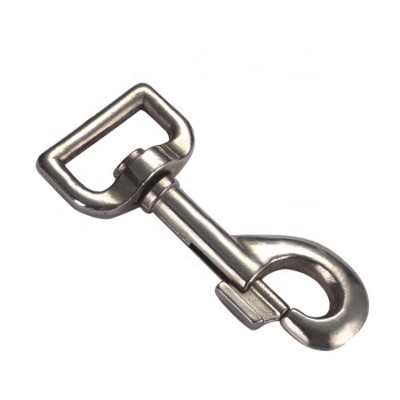 Die Casting swivel loop snap/nickel plated zinc alloy snap hook with loop