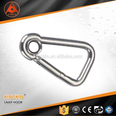 oblique angle snap hook with screw /stainless steel triangle spring hook/zinc plated delta shaped hook