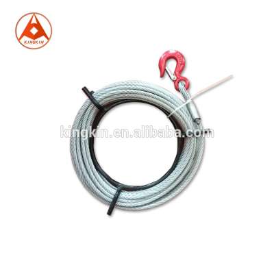 Steel Core Winch Cables Swivel Hook with Latch Synthetic Rope Winch Lines