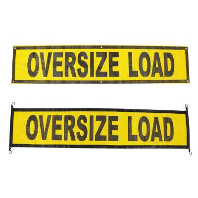 Truck Safety OVERSIZE LOAD Mesh Banners with Bungee or Grommet